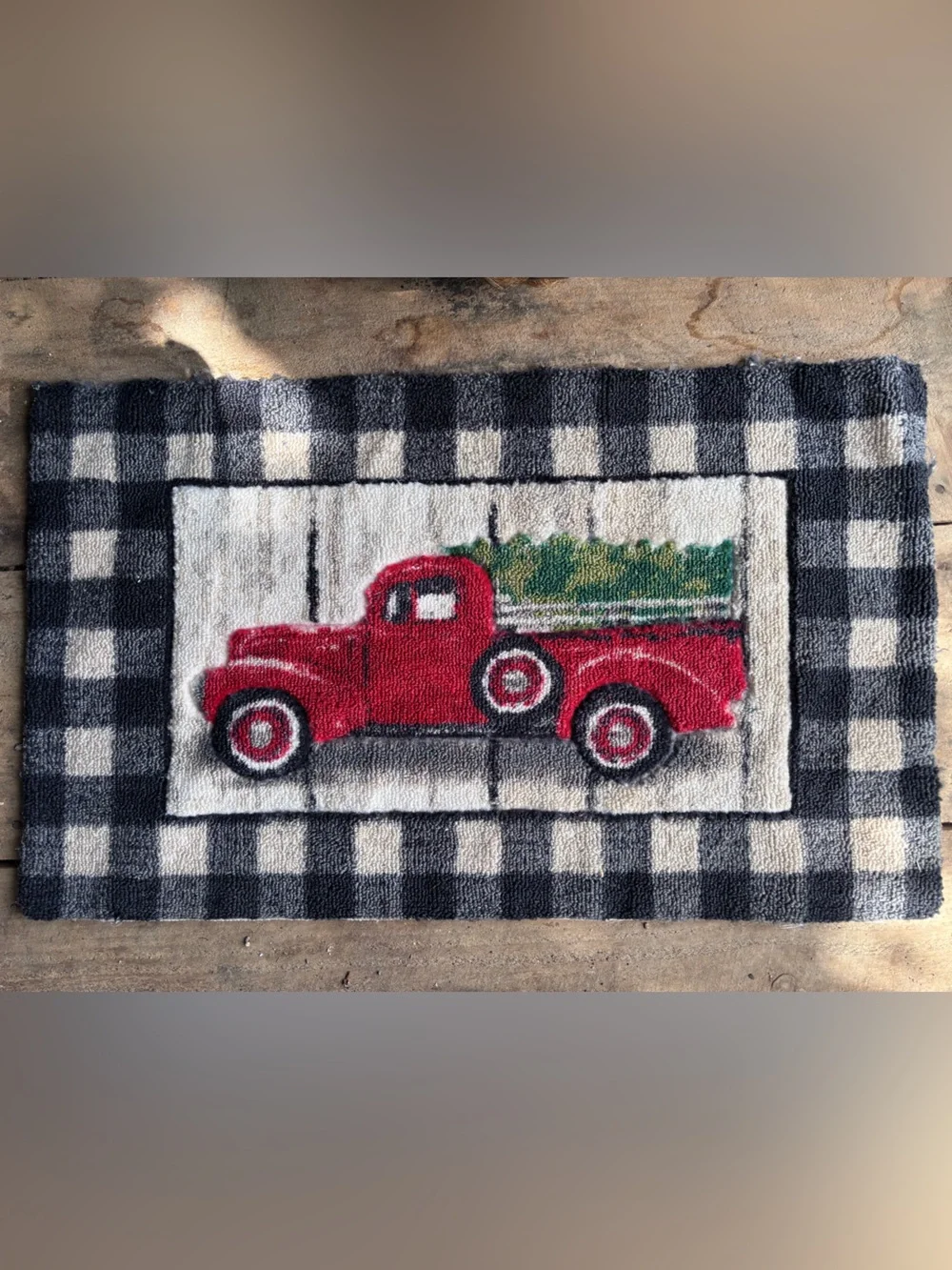 Decorative Red Truck Accent Rug - Home Accents